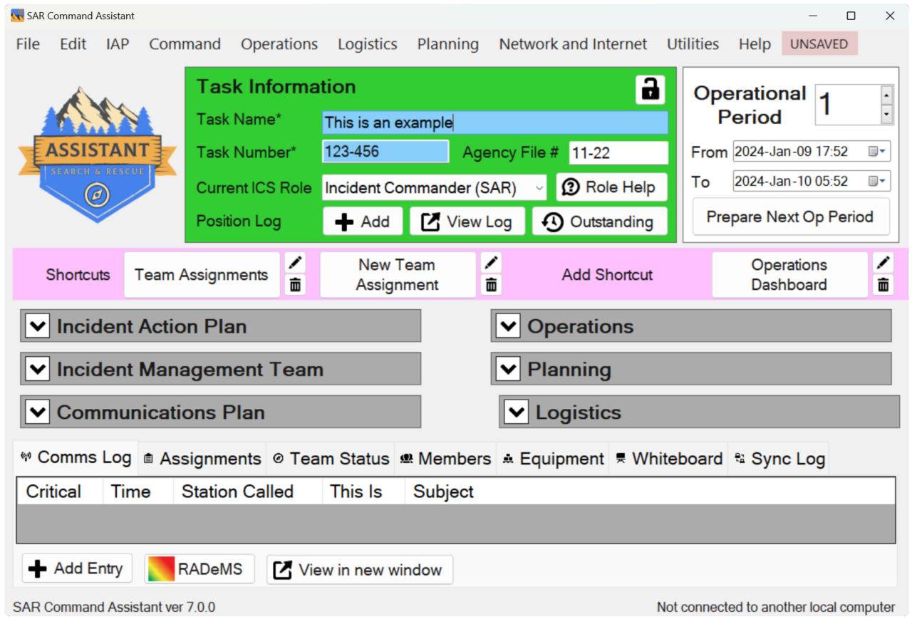 Command Assistant SAR Command Assist | Great Hat Web & Software Development